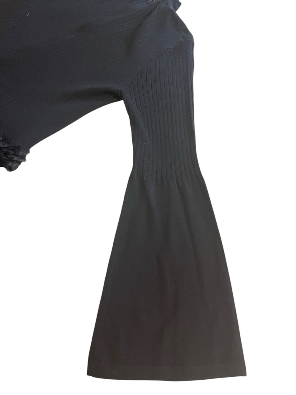 Tyler Boe Textured Knit Midi Dress Black Romantic Goth Size Medium Feminine - Picture 7 of 10